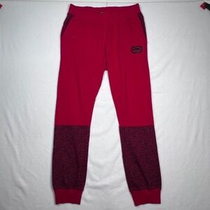 Ecko‎ Unltd Men Medium Red Jogger Pockets Drawstring Activewear Pants